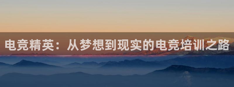 vk威客电竞：电竞精英：从梦想到现实的电竞培训之路